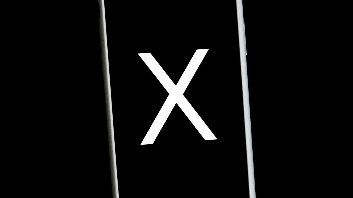 Logo X de la société de médias sociaux
