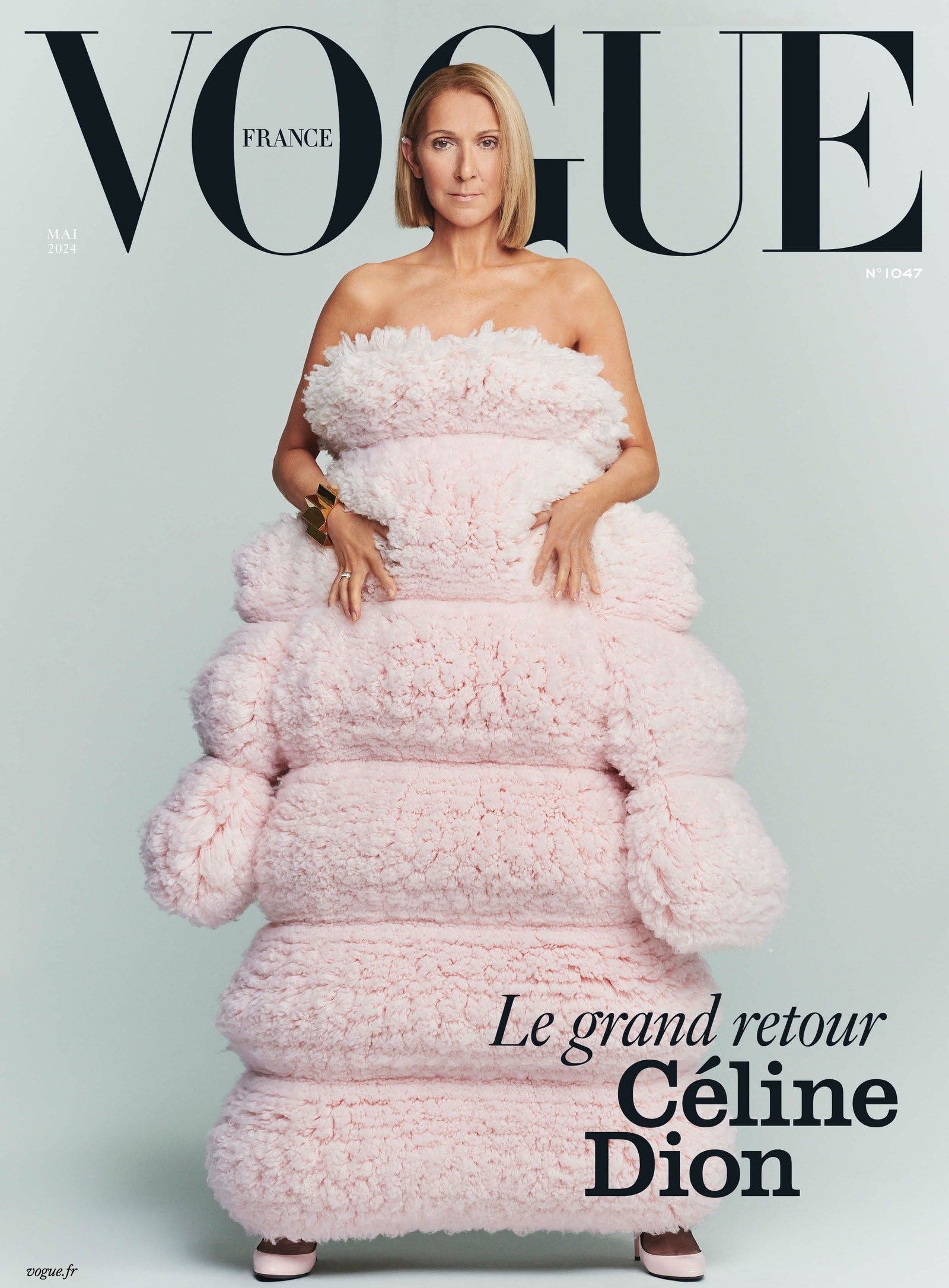 Cline Dion fait son grand retour en couverture du numéro de mai 2024 de Vogue France