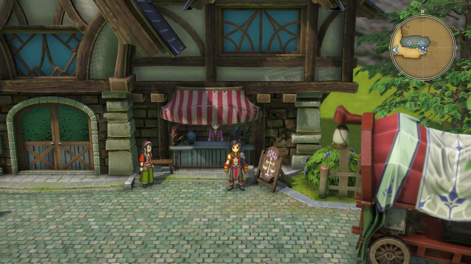 Eiyuden Chronicle Hundred Heroes, Nowa debout devant un poste de traite