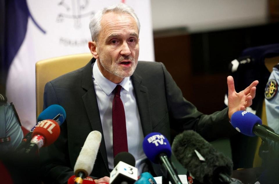Le procureur adjoint Antoine Leroy s'exprime lors d'une conférence de presse (REUTERS)