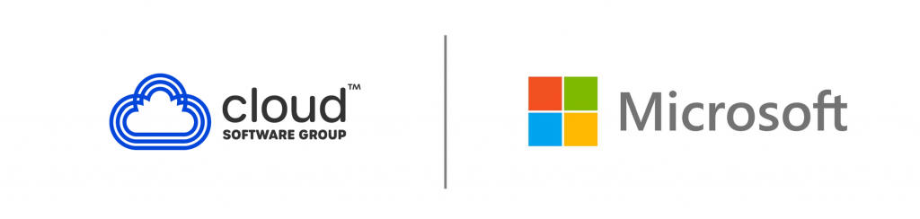 Logos du groupe Cloud Software et de Microsoft