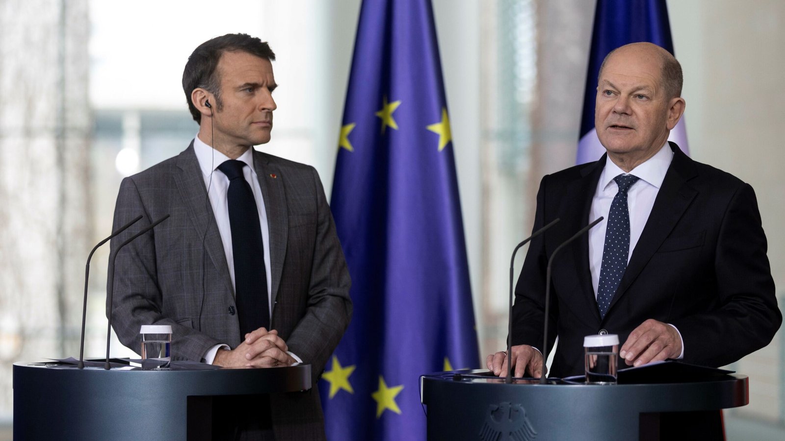 Frances Macron et l’Allemand Scholz ont échangé leurs places sur l’Ukraine