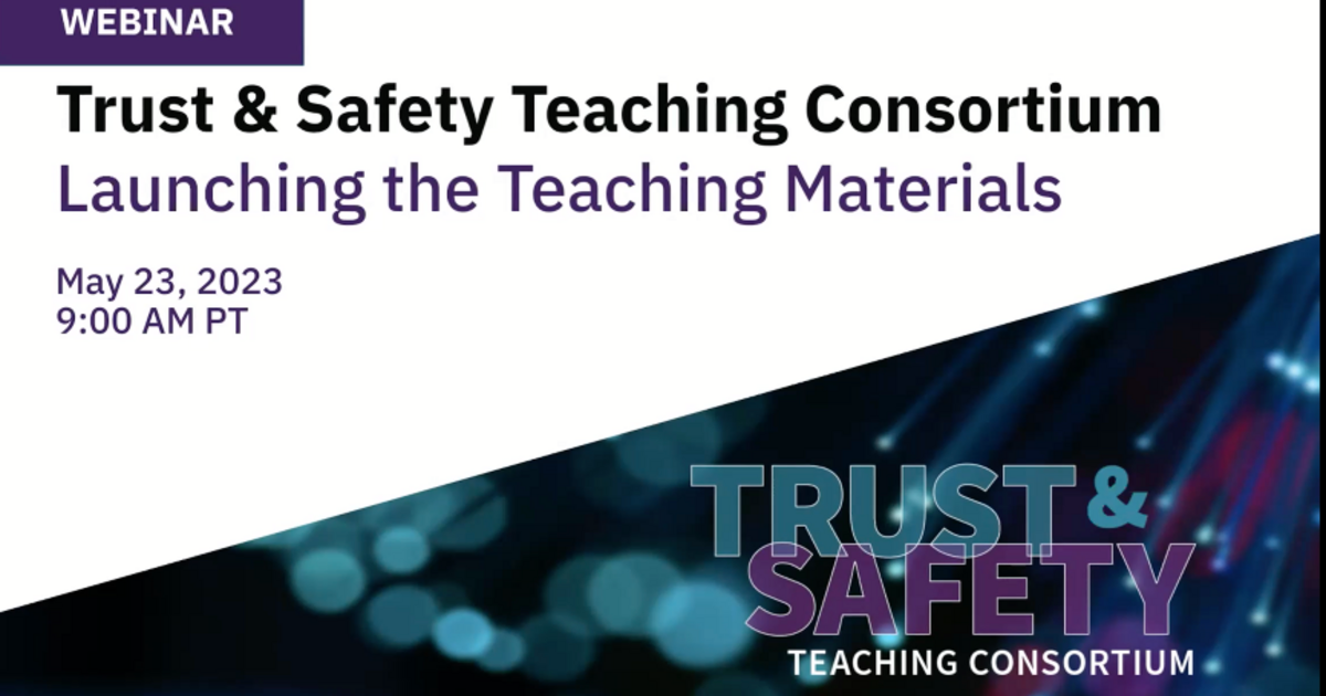 L’Observatoire Internet de Stanford lance l’enseignement sur la confiance et la sécurité