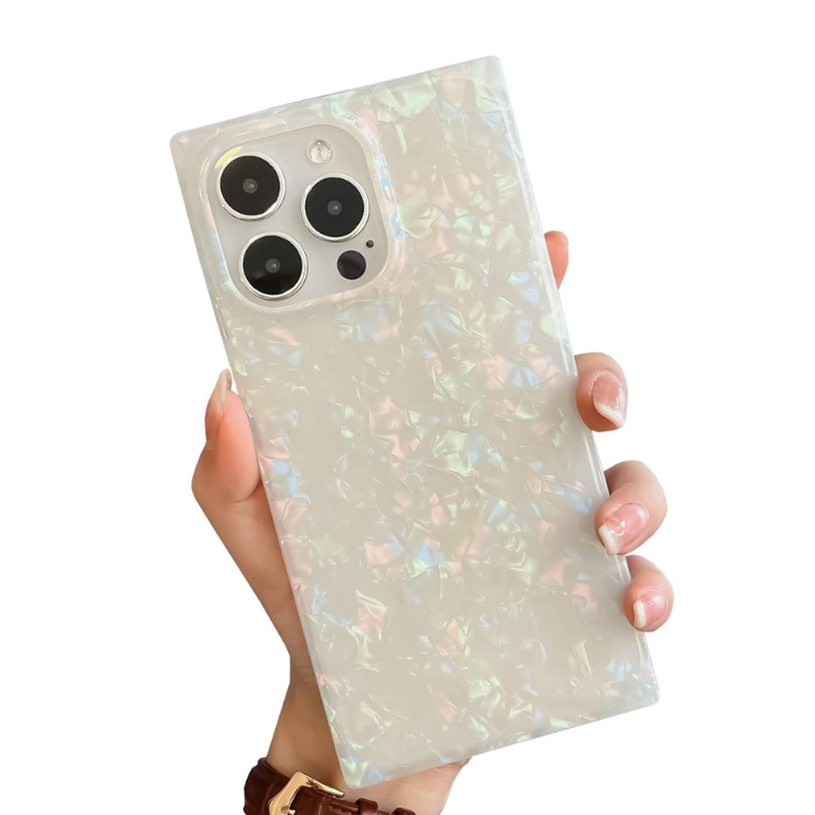 Coque iPhone carrée en nacre