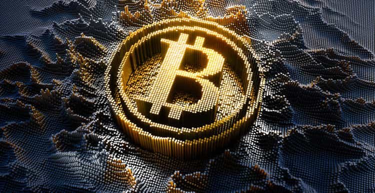 Symbole Bitcoin numérisé