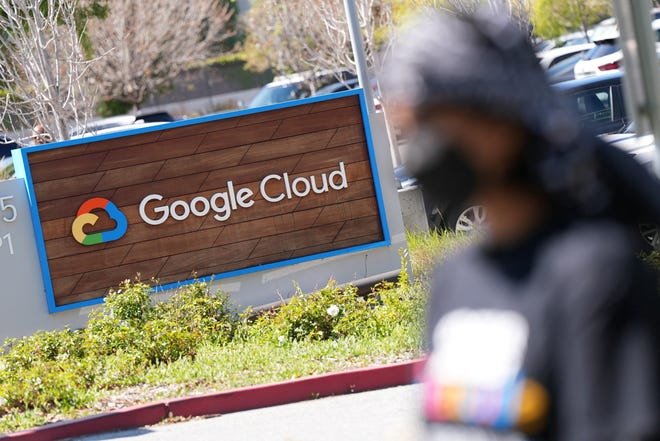 Un panneau indiquant les bureaux de Google Cloud est visible à Sunnyvale, en Californie, aux États-Unis, le 16 avril 2024.