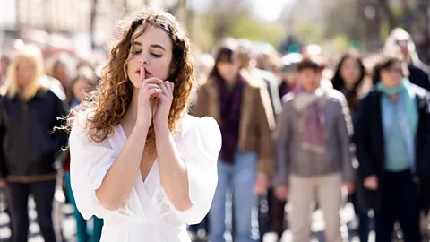 Avec l'aimable autorisation du Festival de Cannes Judithe Godrche était à Cannes pour la première de son court métrage Moi Aussi, qui présente environ 1 000 survivants d'abus sexuels (Crédit : avec l'aimable autorisation du Festival de Cannes)