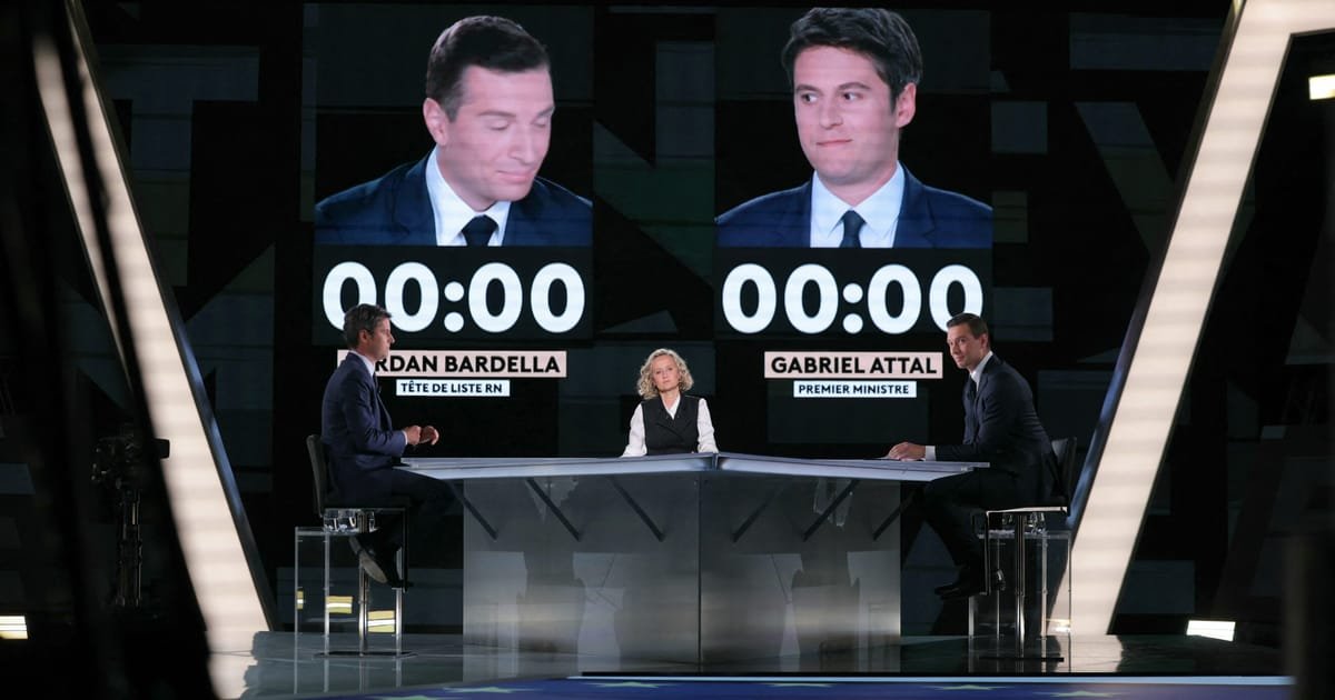 Le Premier ministre français Attal emprunte au modèle de Macron lors d’un débat avec l’extrême droite Bardella