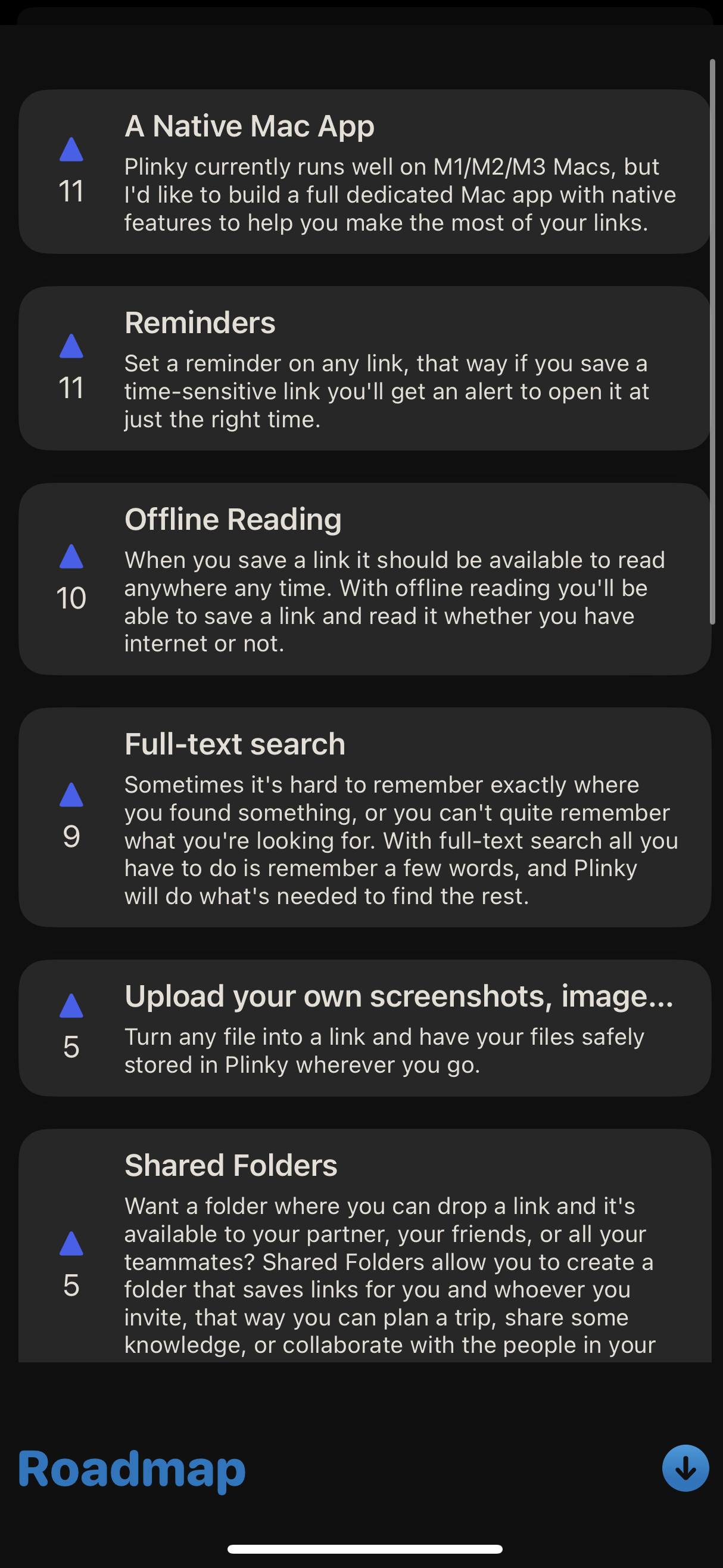 Plinky est une application qui vous permet de collecter et