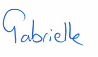 La signature de Gabrielle