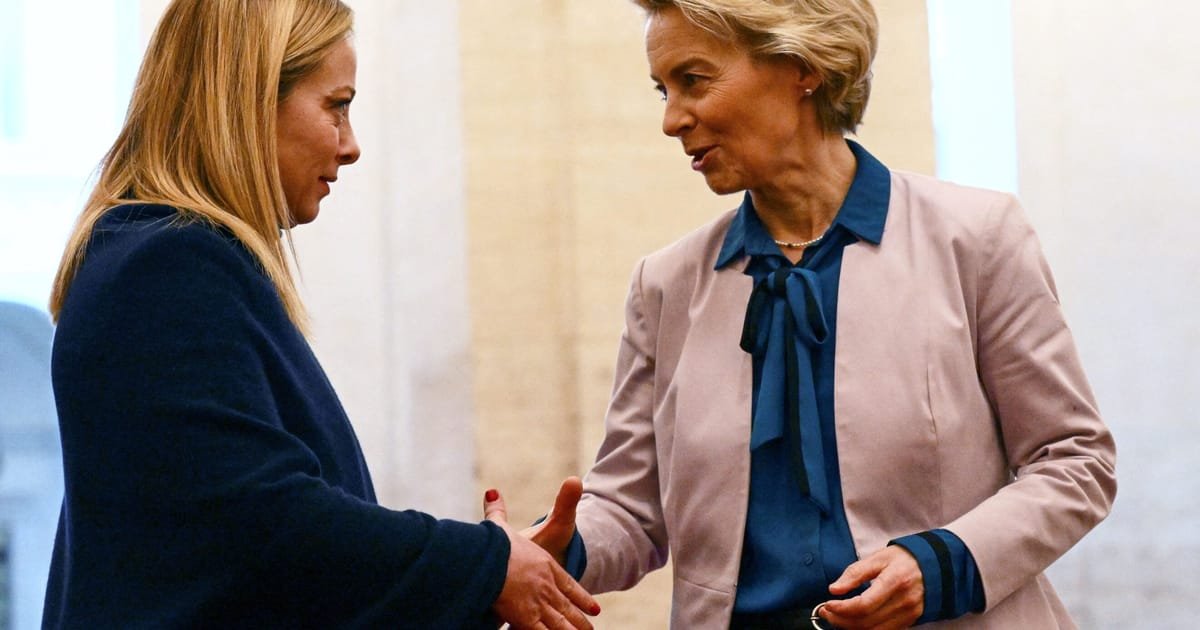 Ursula von der Leyen se dit prête à travailler avec Giorgia Meloni au Parlement européen