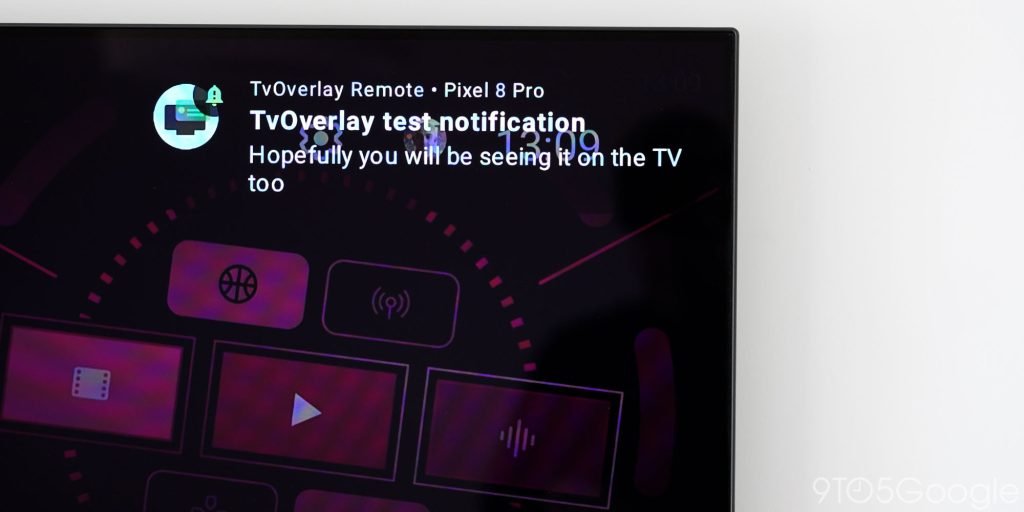 Application Android TV en superposition TV