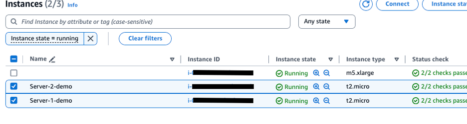 Figure 5 - deux instances EC2
