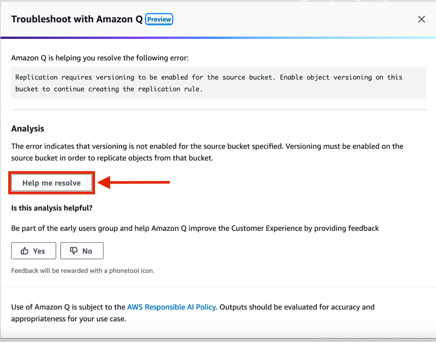 Figure 21 - Analyse Amazon Q