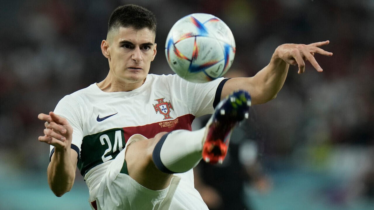 Le Portugais Antonio Silva est vu lors de la Coupe du monde au Qatar le 2 décembre 2022.