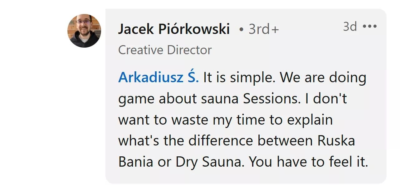 Un développeur de jeux demandé Naked-Sauna-Spectrum-Studio-Creative-Director-Response-2