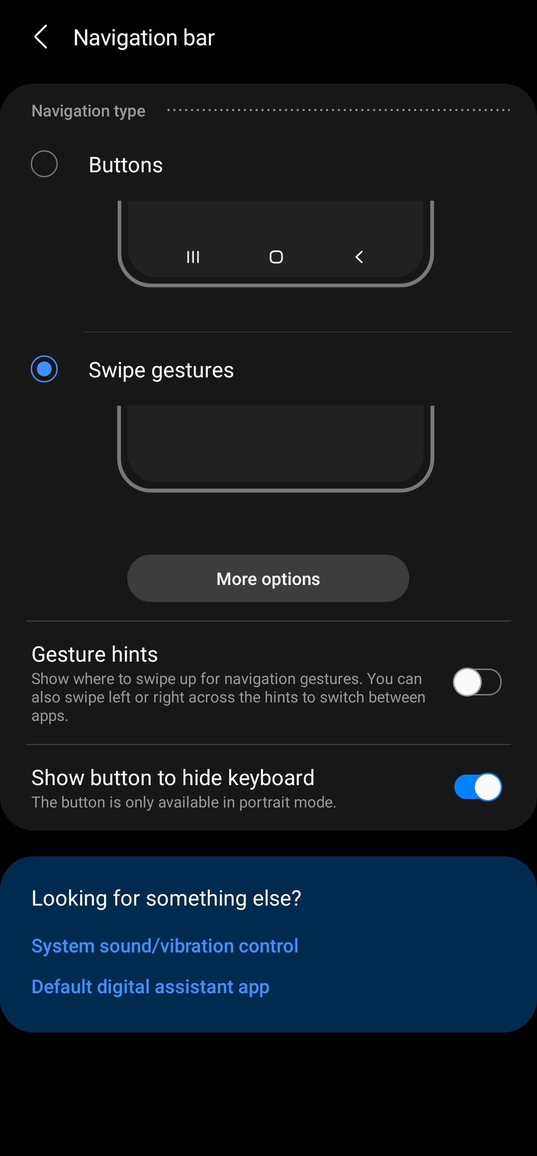 paramètres de navigation sur téléphone Samsung