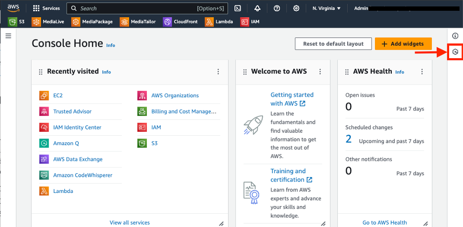 Figure 1 - Ouverture du chat Amazon Q dans la console