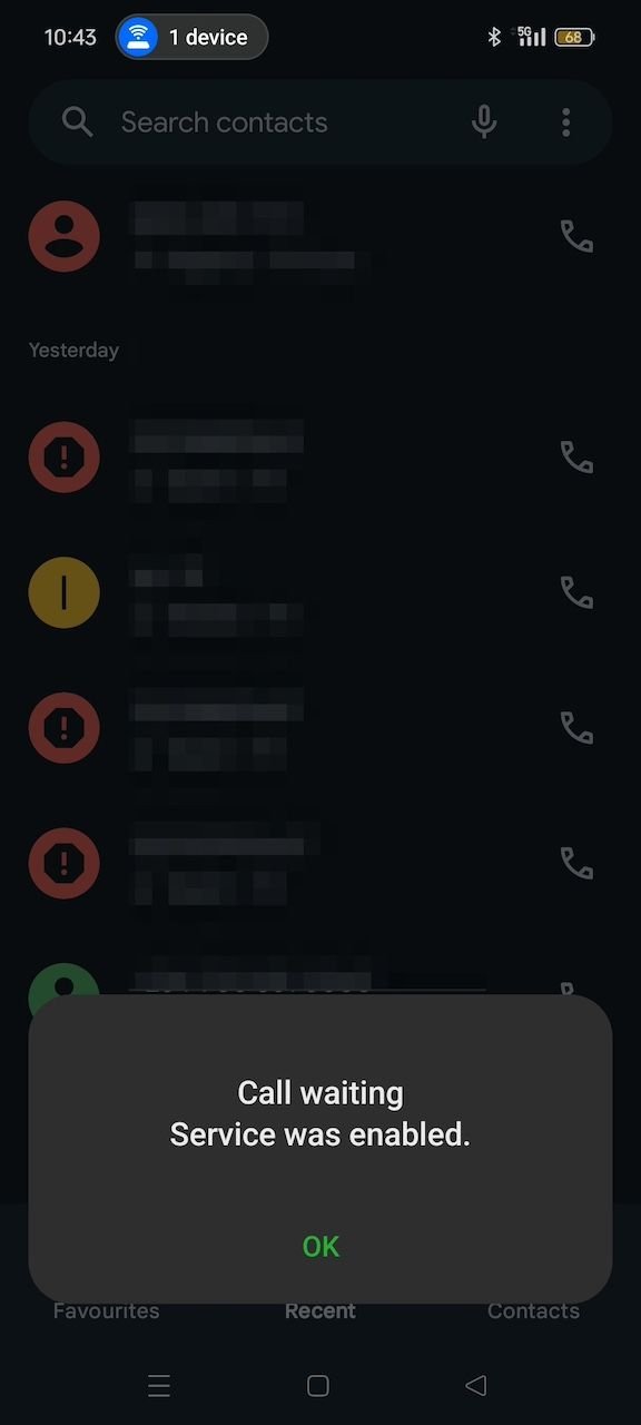 code. Vous entendrez un son unique et déciderez de mettre l'appel en cours en attente et de répondre à l'appel entrant ou d'ignorer l'appel entrant. Si vous ne voulez pas être distrait, désactivez le service avec le même code.