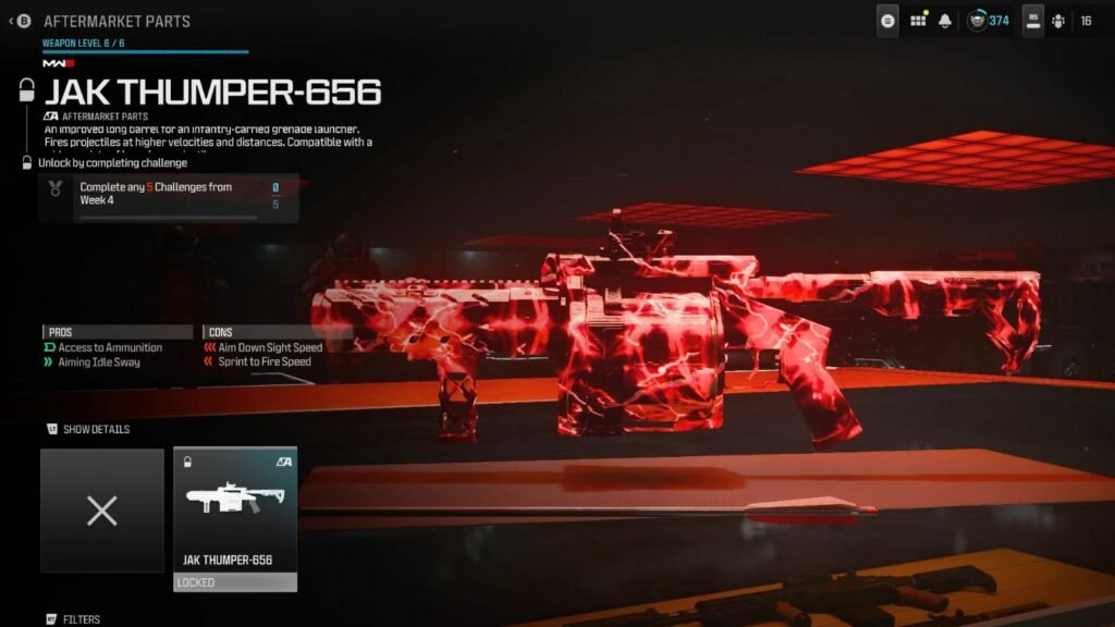 Équipement de lanceur RGL-80 avec JAK Thumper-656 pour le défi Unstable Rift dans Modern Warfare 3 Zombies